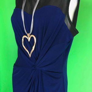 Oversized Heart and Rope Necklace